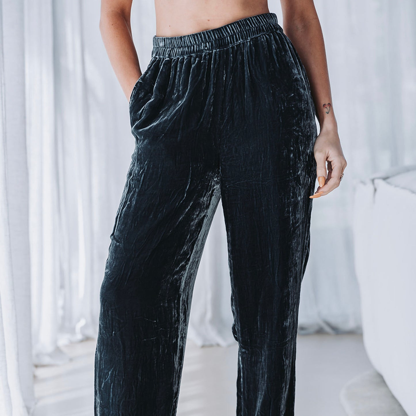 Fred Silk Velvet Pants